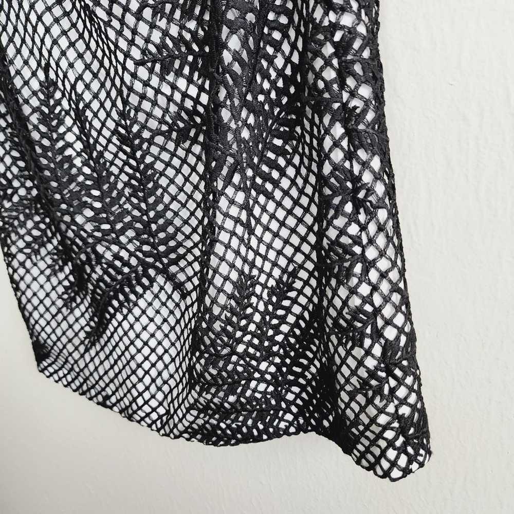 Hutch Anthropologie Black White Leaf Mini Dress - image 3