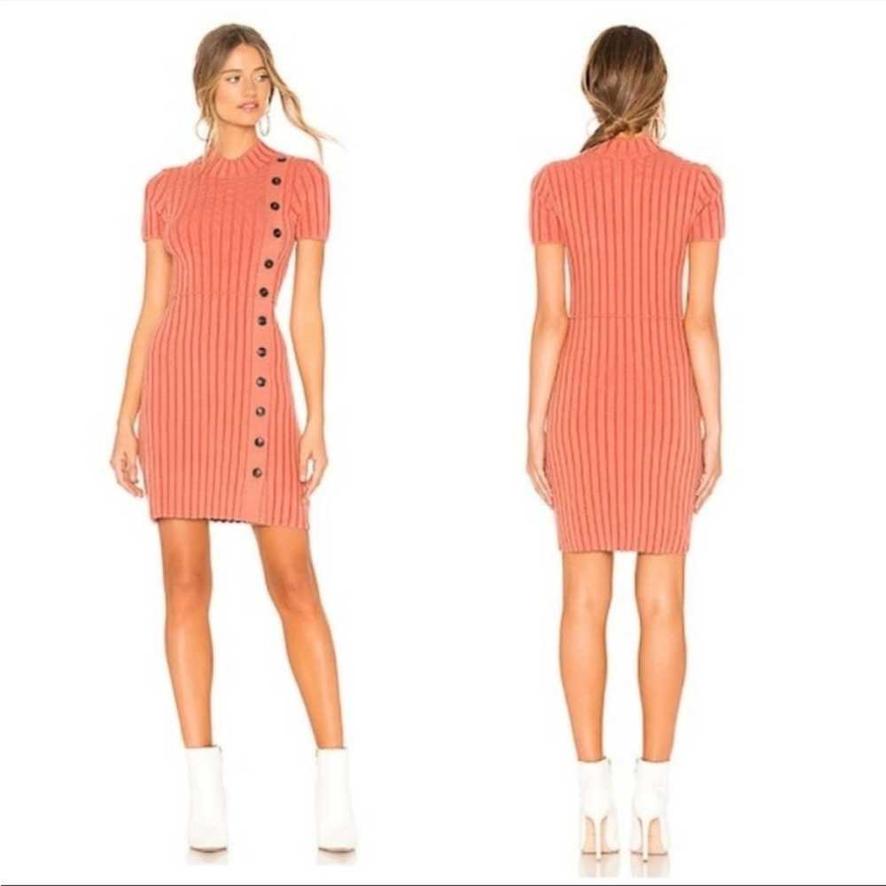 Free People Lottie Rib Dress in Coral Small - image 2