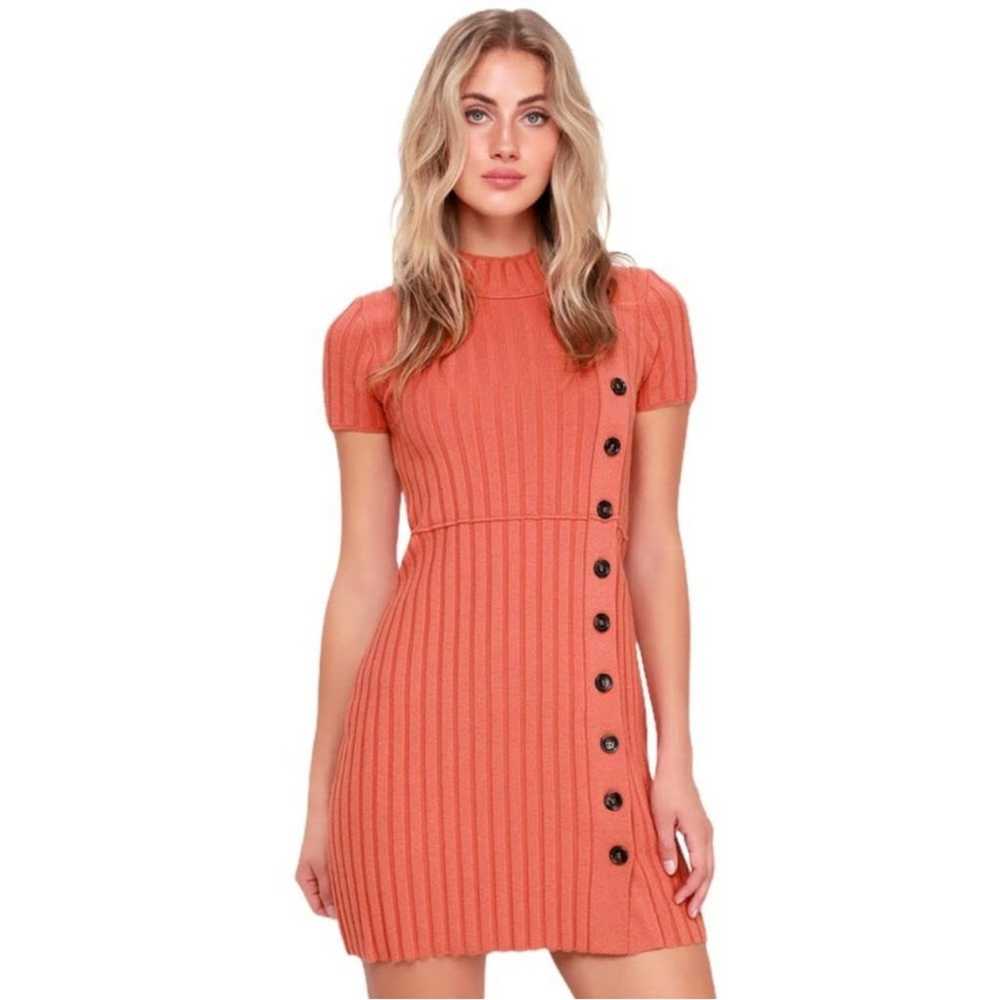 Free People Lottie Rib Dress in Coral Small - image 3