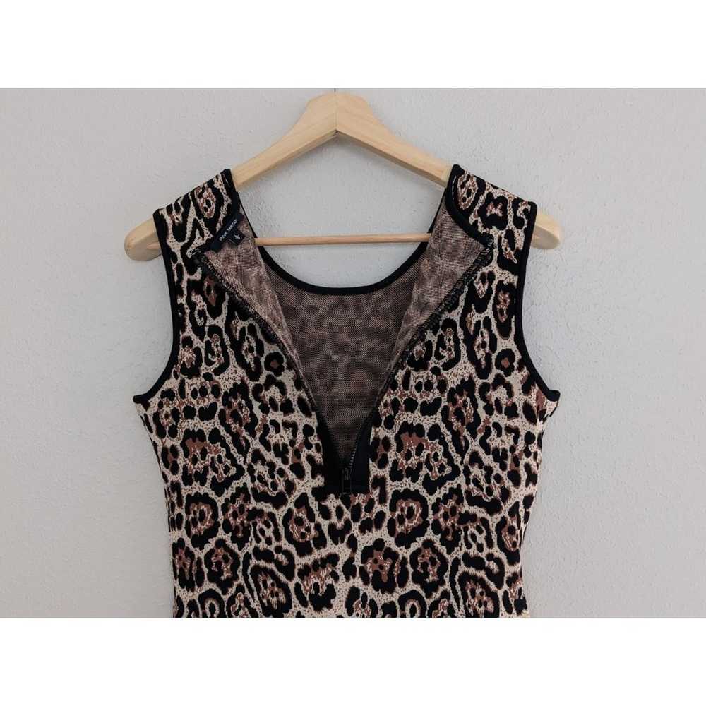 EUC Pink Tartan Leopard Print Bodycon Dress Size … - image 5