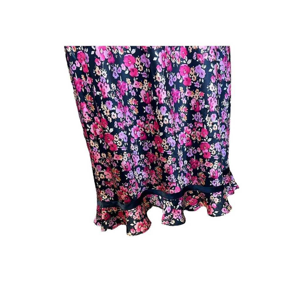 Express Womens Y2K Silk Halter Midi Dress Sz 11/1… - image 10