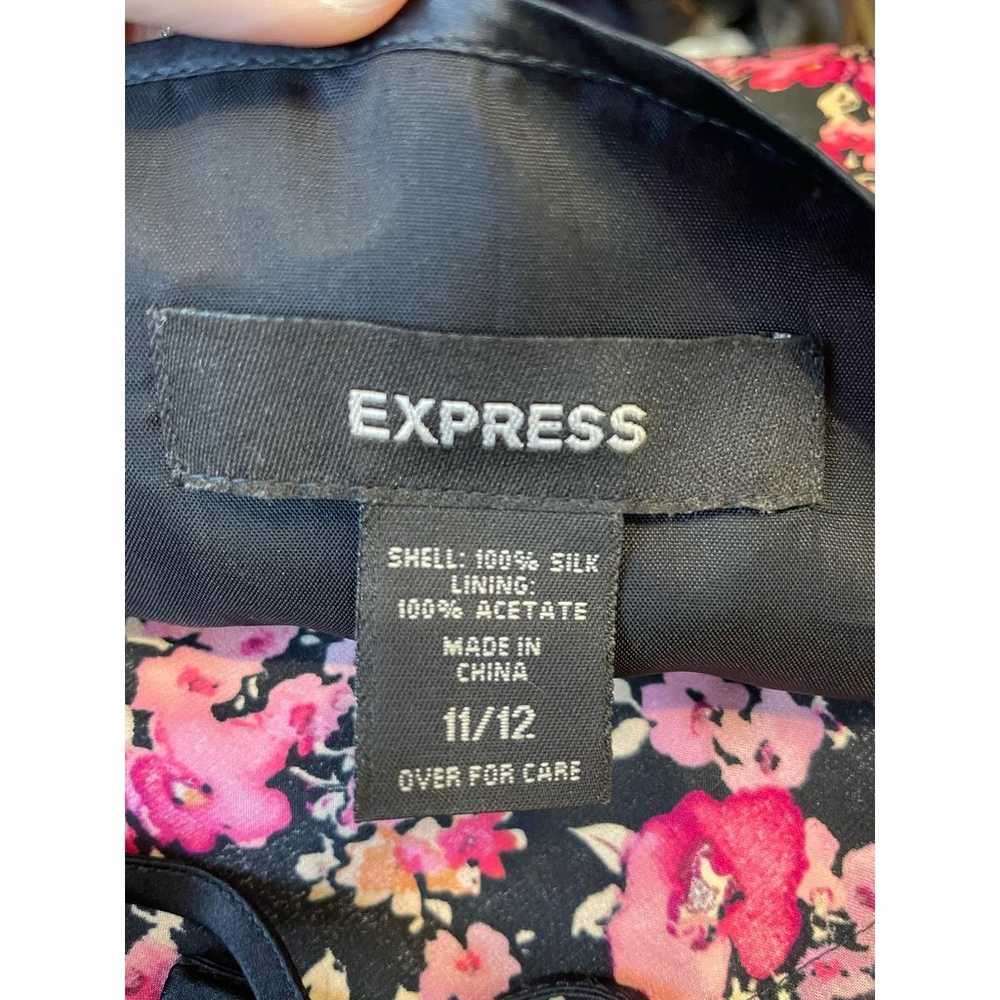 Express Womens Y2K Silk Halter Midi Dress Sz 11/1… - image 11