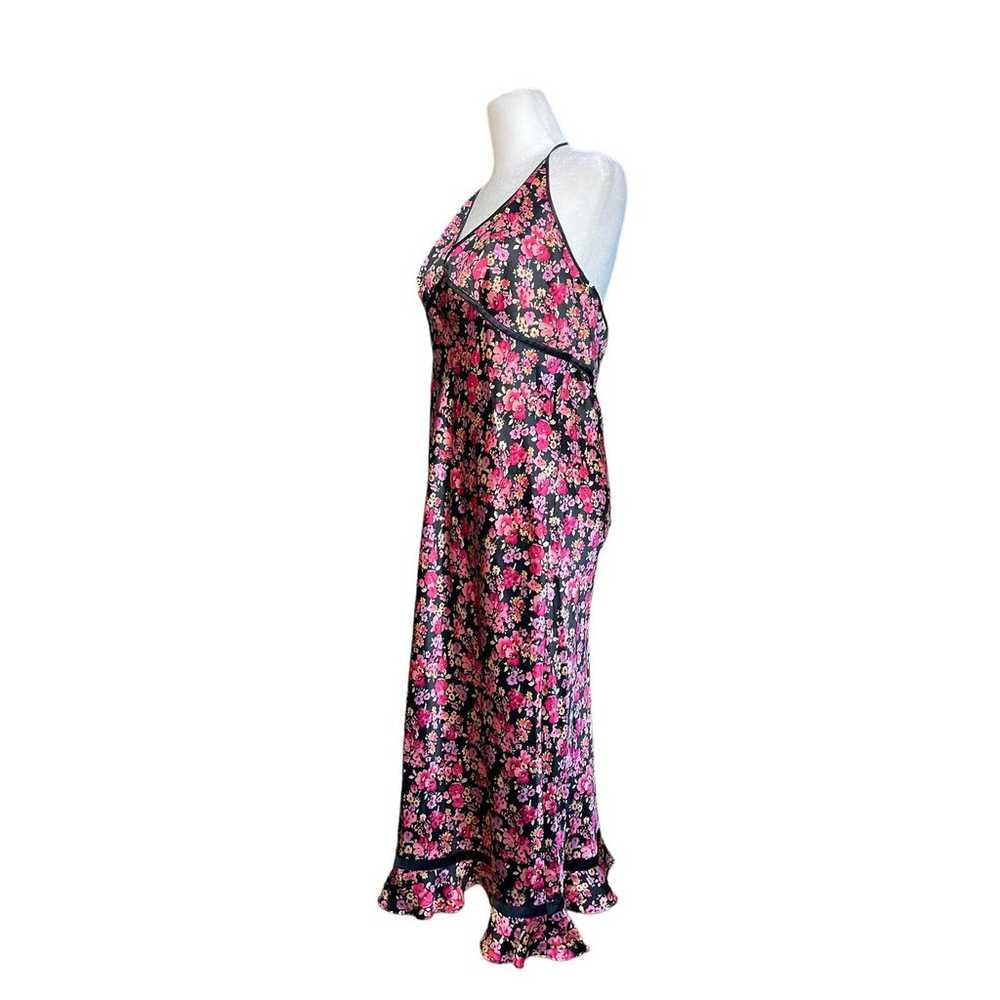 Express Womens Y2K Silk Halter Midi Dress Sz 11/1… - image 3