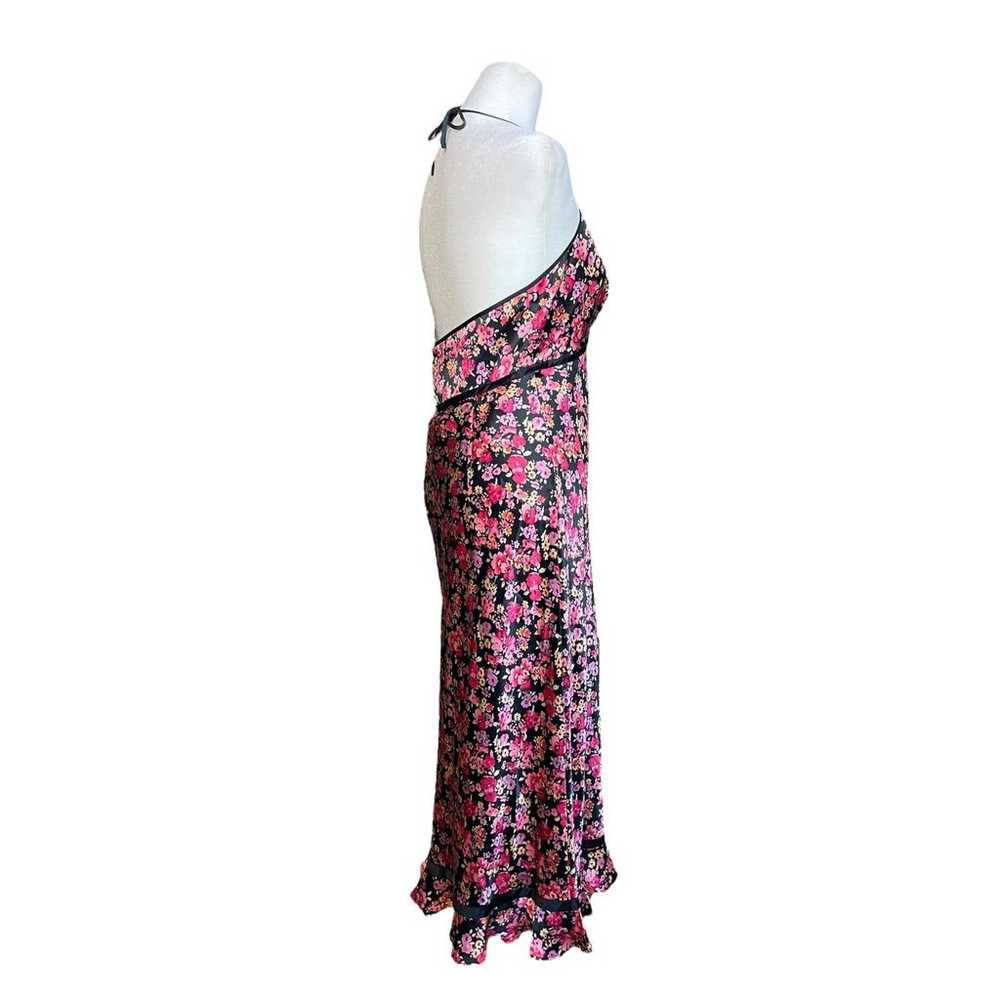 Express Womens Y2K Silk Halter Midi Dress Sz 11/1… - image 7