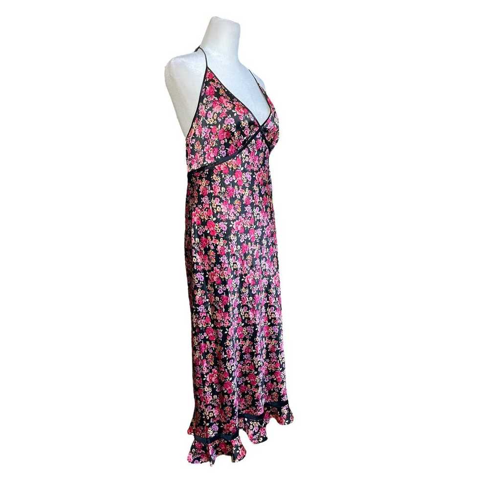 Express Womens Y2K Silk Halter Midi Dress Sz 11/1… - image 8