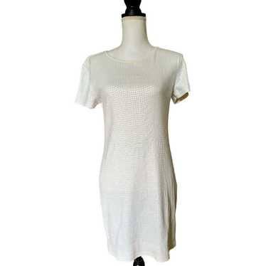 Michael Kors White Sequin Stretch Knit Dress size… - image 1