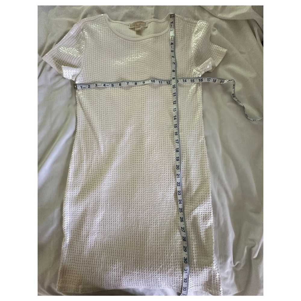Michael Kors White Sequin Stretch Knit Dress size… - image 4