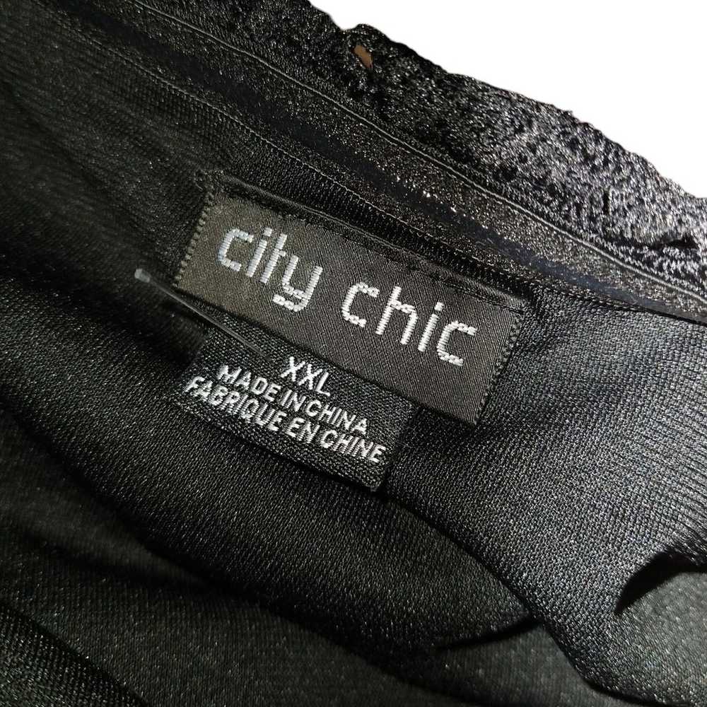 City Chic So Fancy Black Lace Strapless Jumpsuit … - image 3