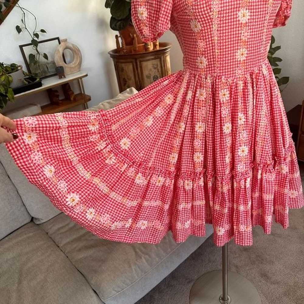 Vintage  Square Dance Dress Circle Skirt Western … - image 7