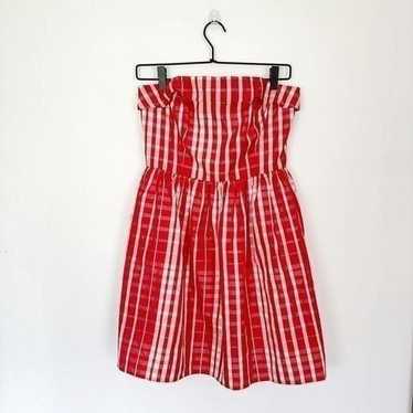 Vineyard Vines Red and White Gingham Fit and Flar… - image 1