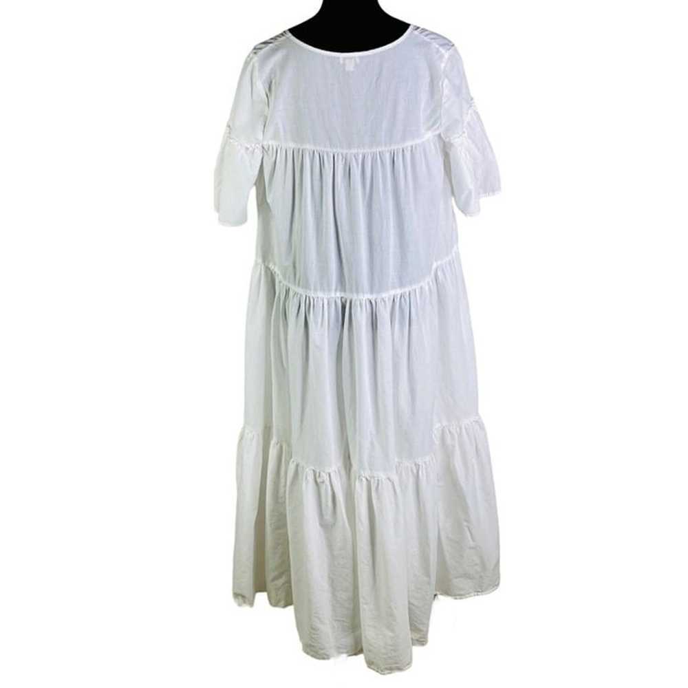 J. Crew Tiered cotton voile beach dress in white … - image 2