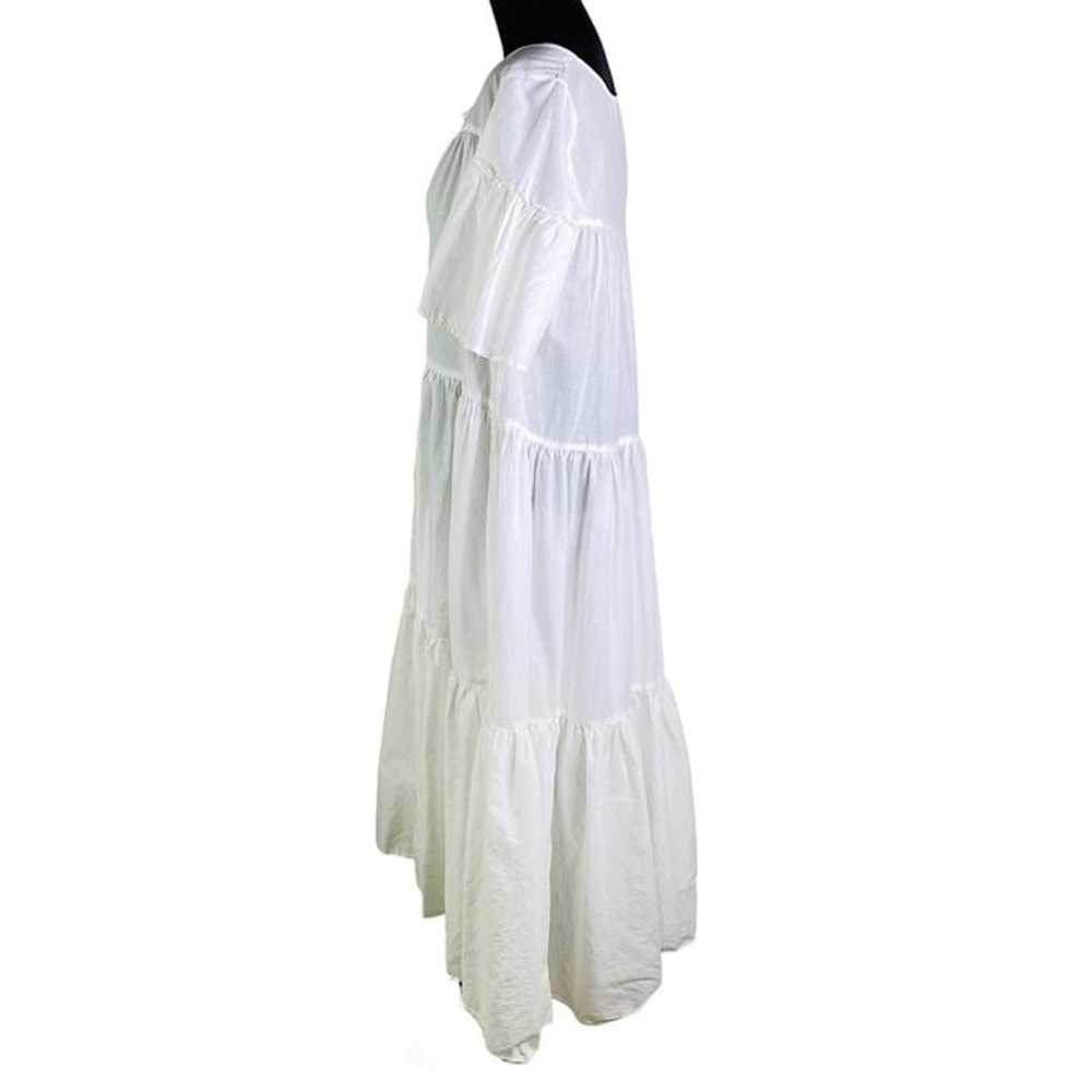 J. Crew Tiered cotton voile beach dress in white … - image 3