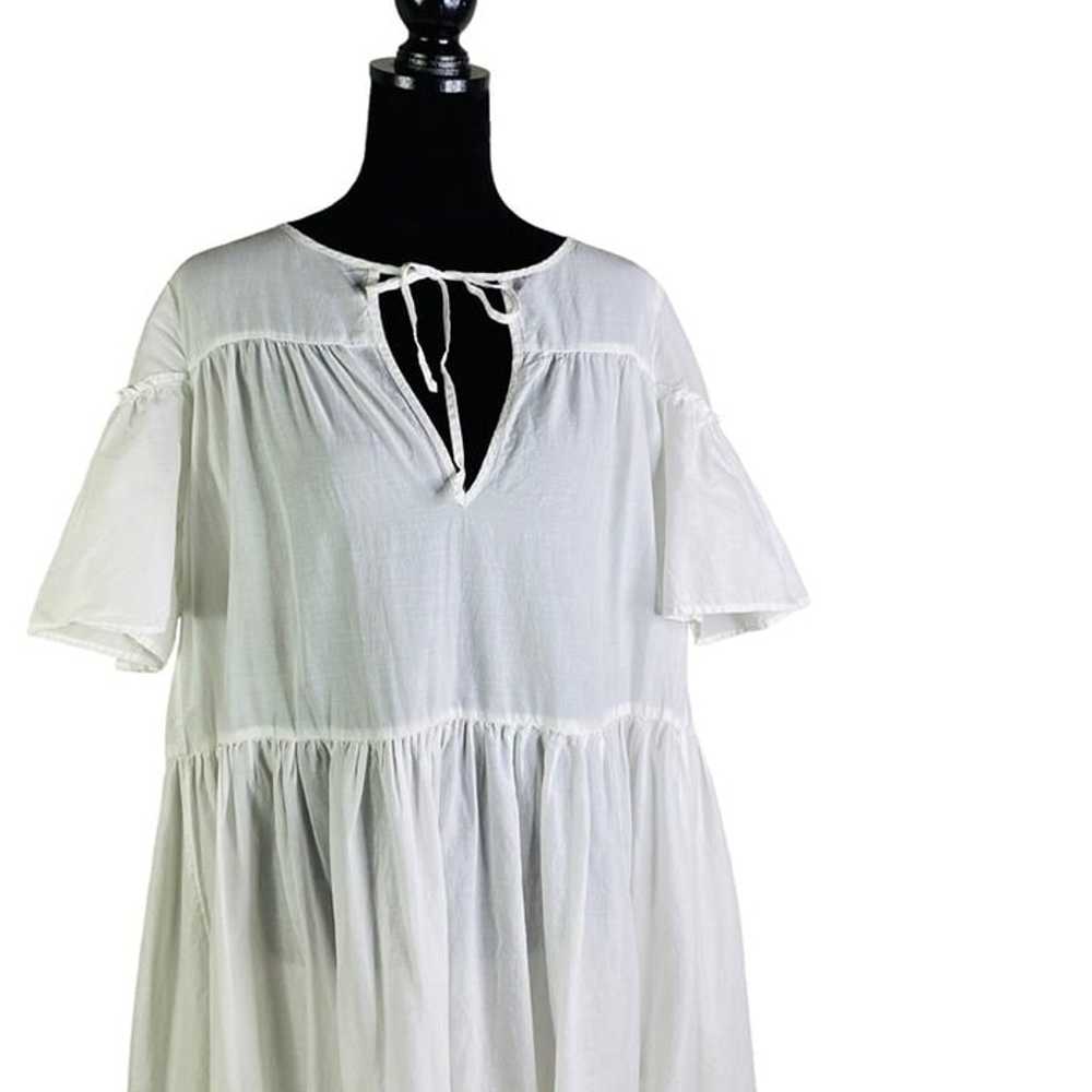 J. Crew Tiered cotton voile beach dress in white … - image 4