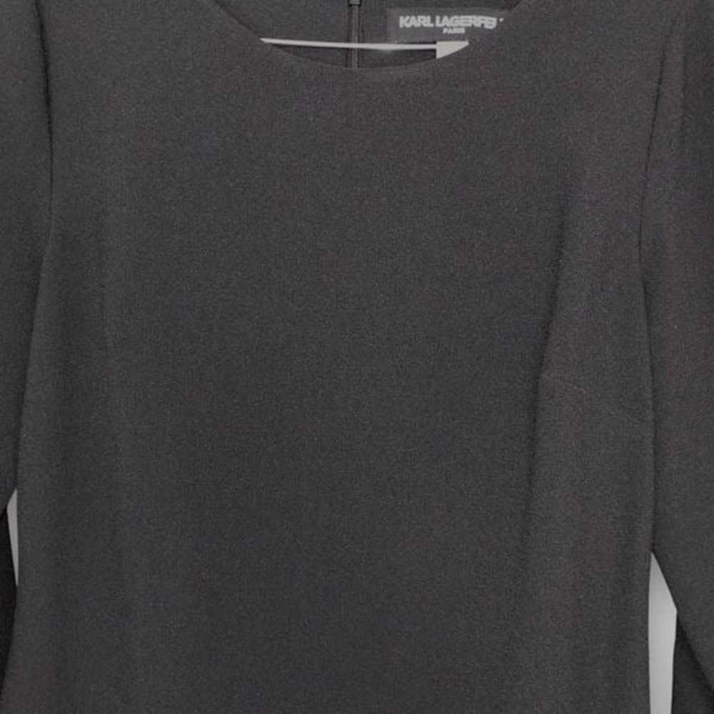 Karl Lagerfeld Paris Womens Dress Sz 6 Black Crep… - image 10