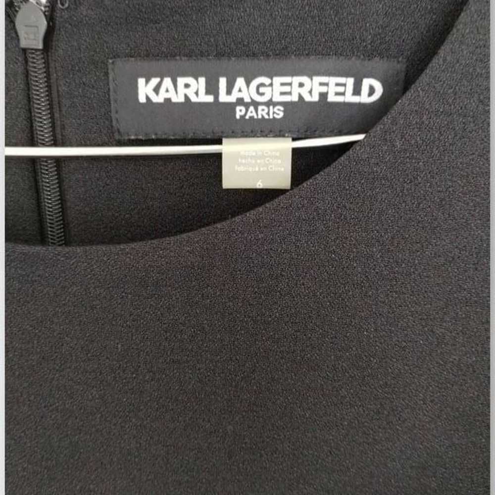Karl Lagerfeld Paris Womens Dress Sz 6 Black Crep… - image 11