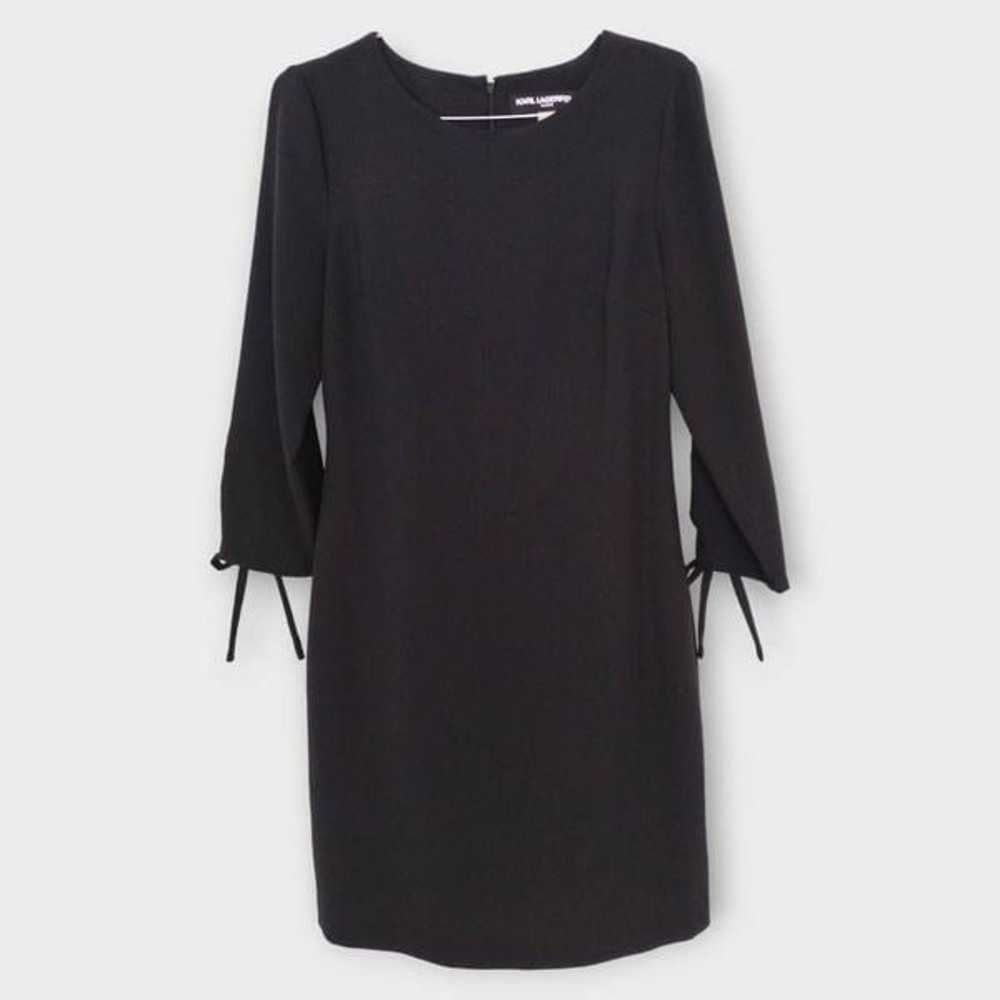 Karl Lagerfeld Paris Womens Dress Sz 6 Black Crep… - image 1