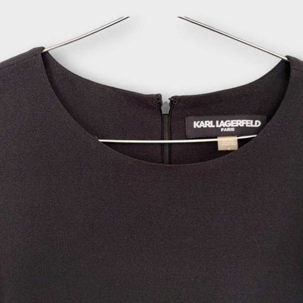 Karl Lagerfeld Paris Womens Dress Sz 6 Black Crep… - image 3