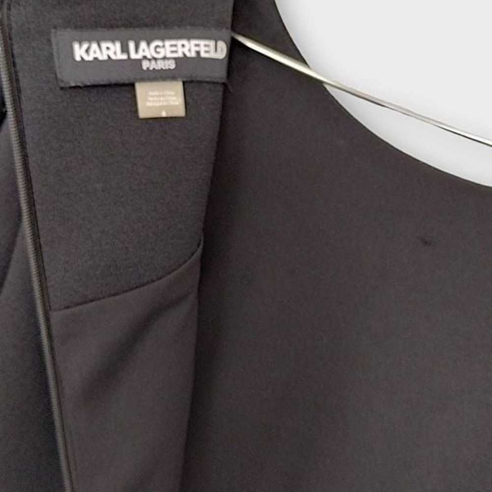Karl Lagerfeld Paris Womens Dress Sz 6 Black Crep… - image 5