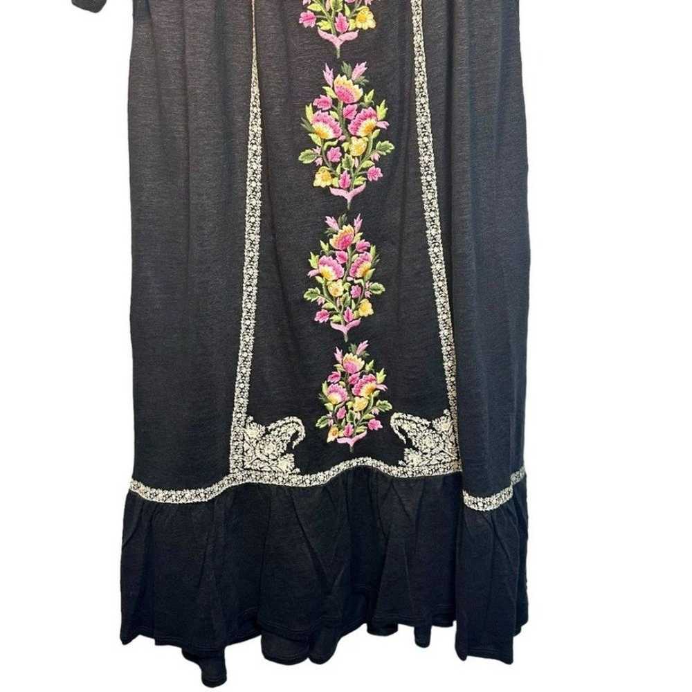 Sundance Floral Path Dress in Onyx Size Small Emb… - image 5