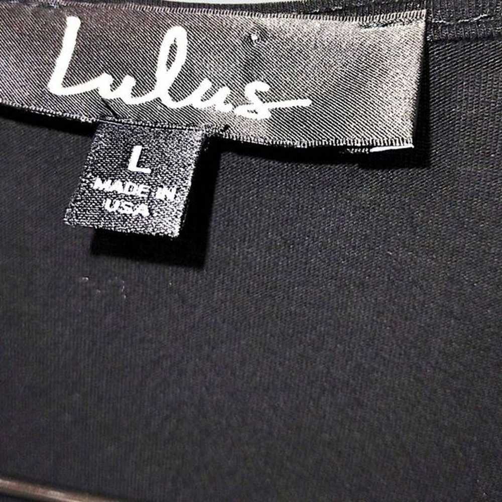 Lulus Dress Maxi Sz Large Black Jersey Garden Dis… - image 10