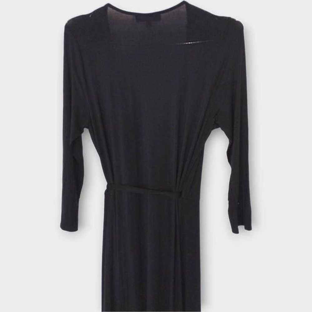 Lulus Dress Maxi Sz Large Black Jersey Garden Dis… - image 6