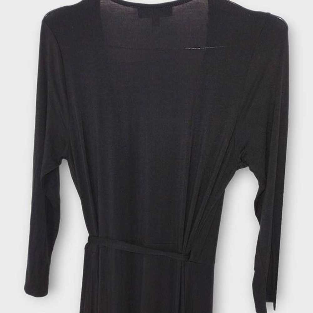 Lulus Dress Maxi Sz Large Black Jersey Garden Dis… - image 7