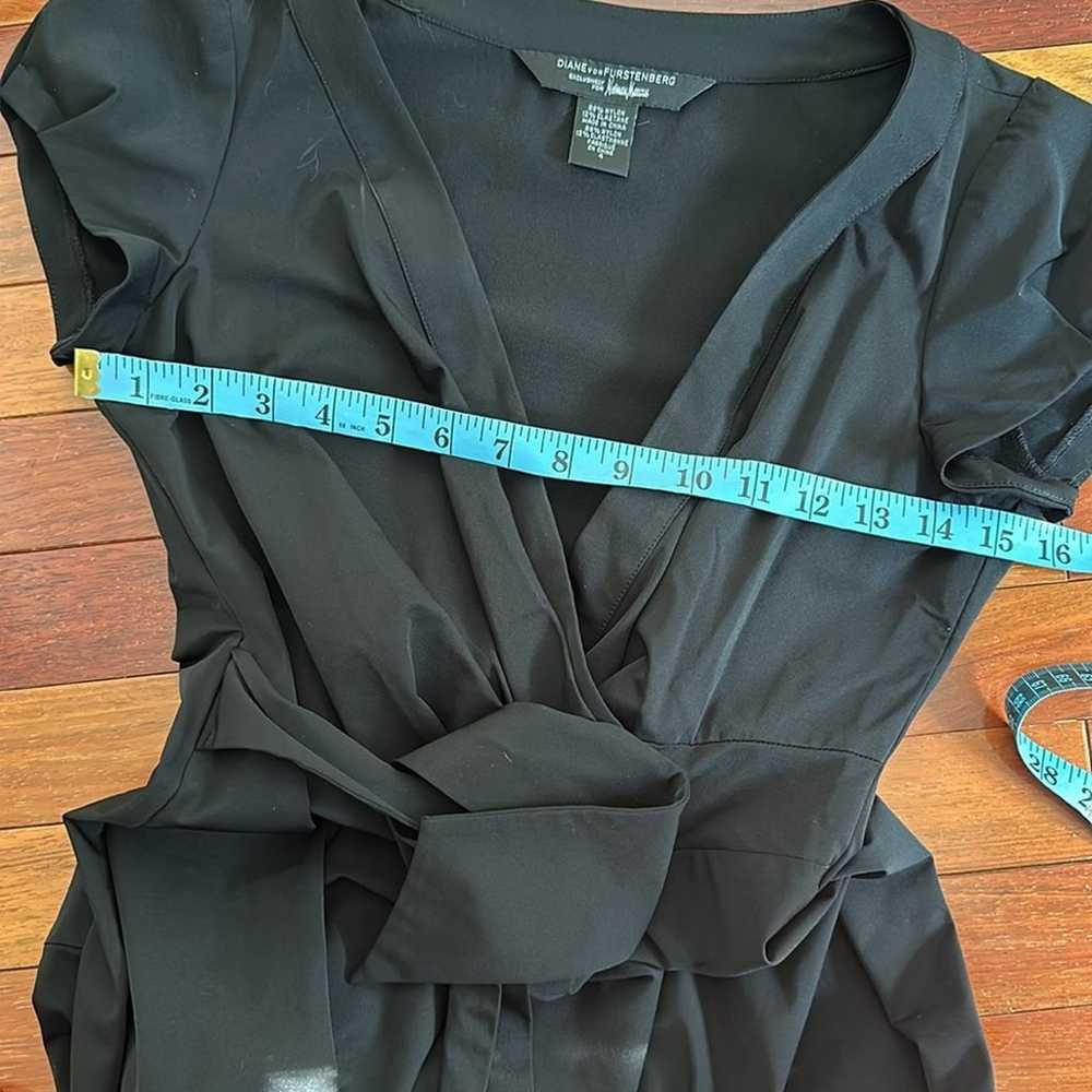 Diane Von Furstenburg DVF Peyton Black Wrap Dress… - image 11