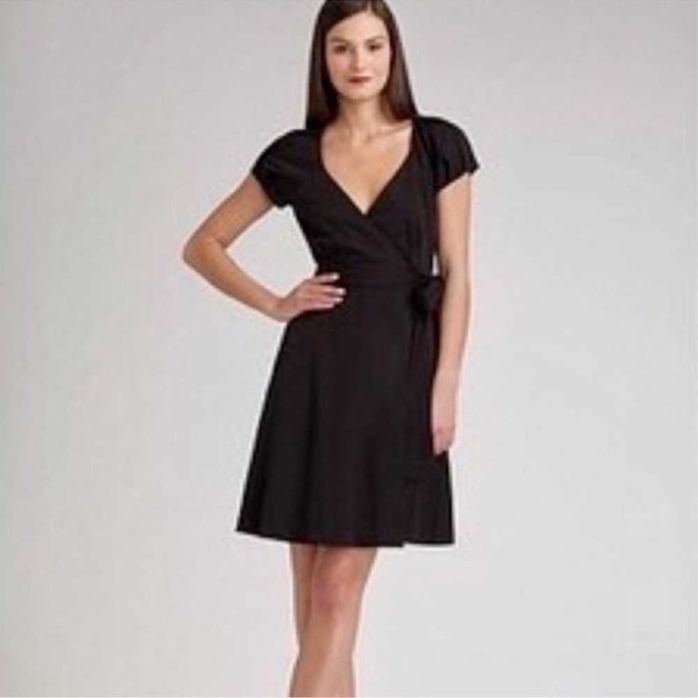 Diane Von Furstenburg DVF Peyton Black Wrap Dress… - image 1