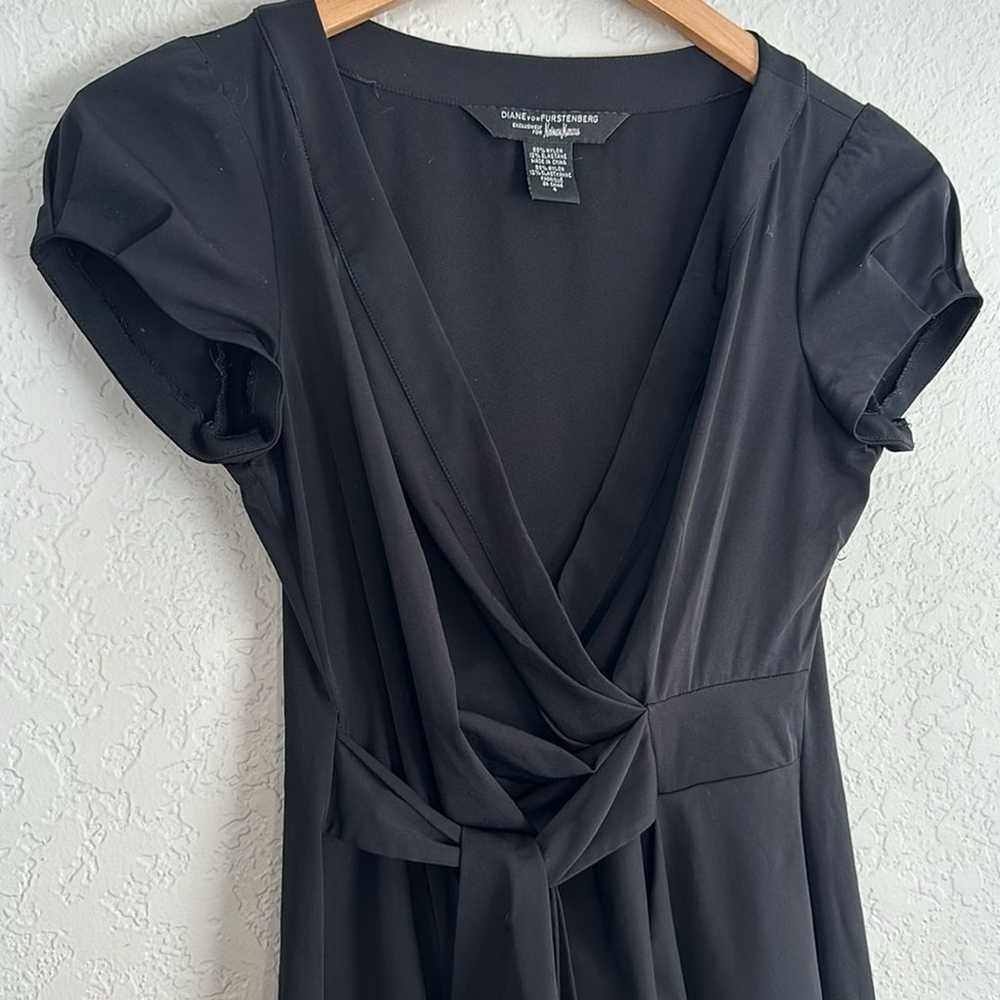 Diane Von Furstenburg DVF Peyton Black Wrap Dress… - image 3