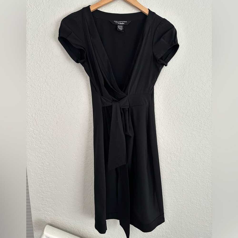 Diane Von Furstenburg DVF Peyton Black Wrap Dress… - image 5