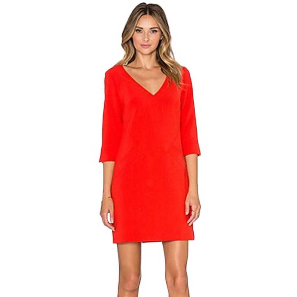 Trina Turk Mini Dress Red Orange with Pockets siz… - image 1