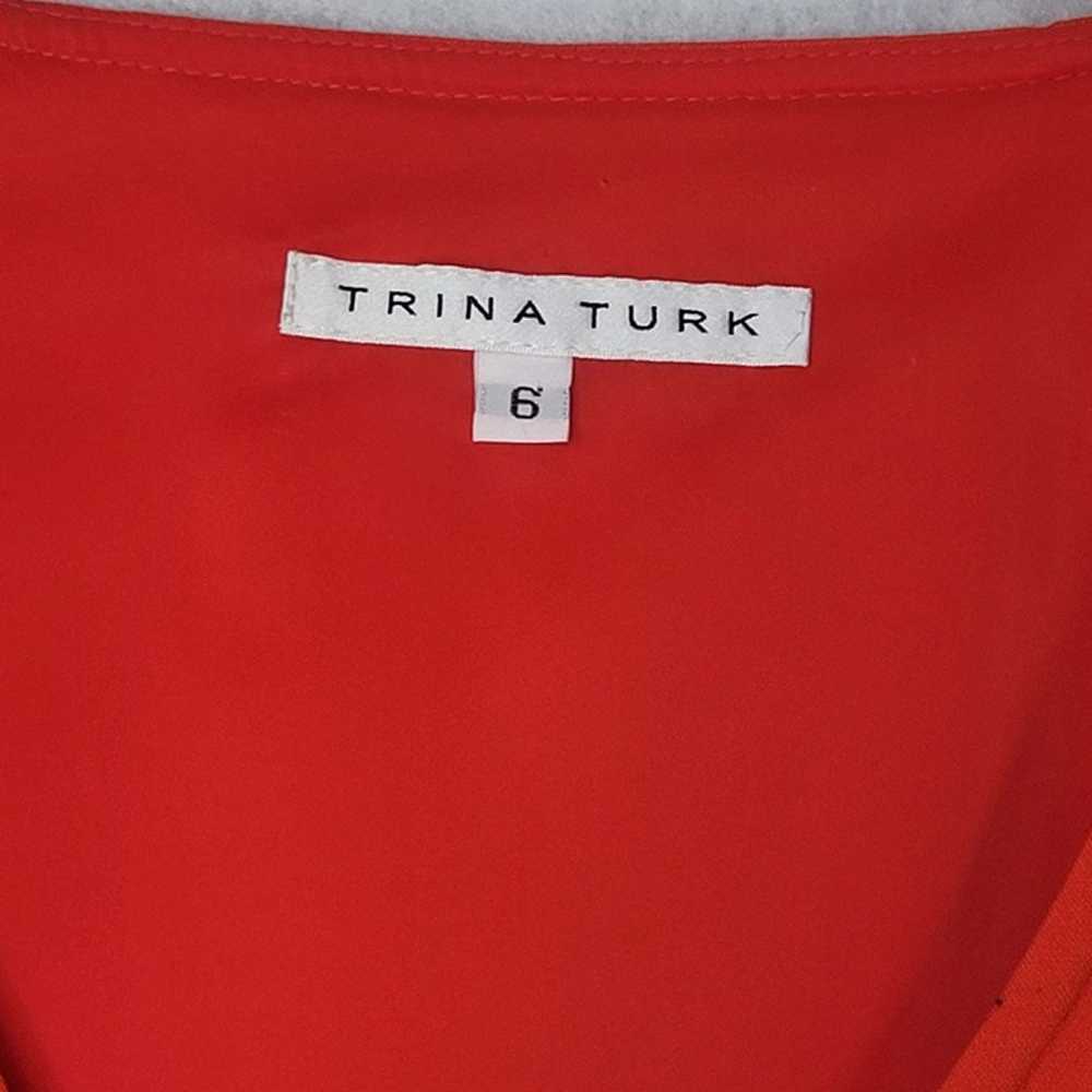 Trina Turk Mini Dress Red Orange with Pockets siz… - image 7