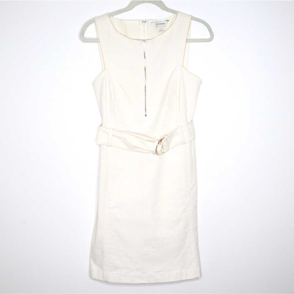 CLUB MONACO Lizel Zip Front Denim Dress Belted Sl… - image 2