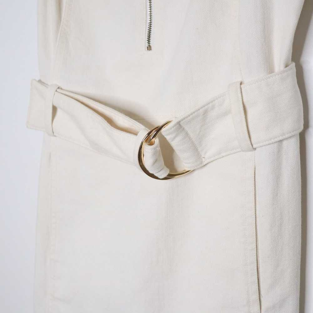 CLUB MONACO Lizel Zip Front Denim Dress Belted Sl… - image 6
