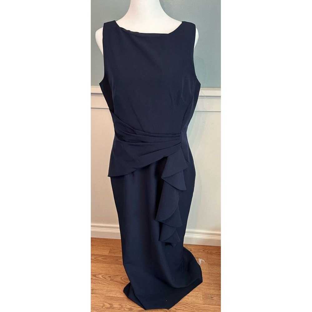 NWOT Marina Gorgeous Dress Sz 8 Long Blue MSRP $1… - image 1