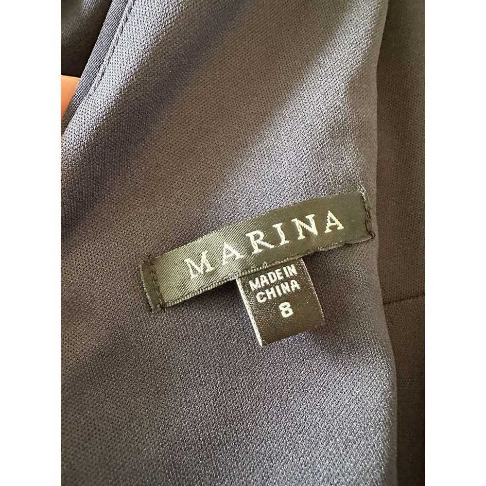 NWOT Marina Gorgeous Dress Sz 8 Long Blue MSRP $1… - image 4