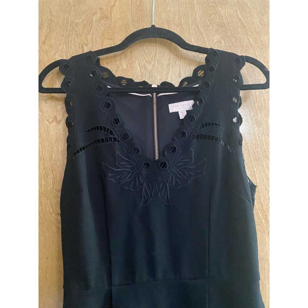 Ted Baker Emalise Embroidered Black Skater Dress … - image 3