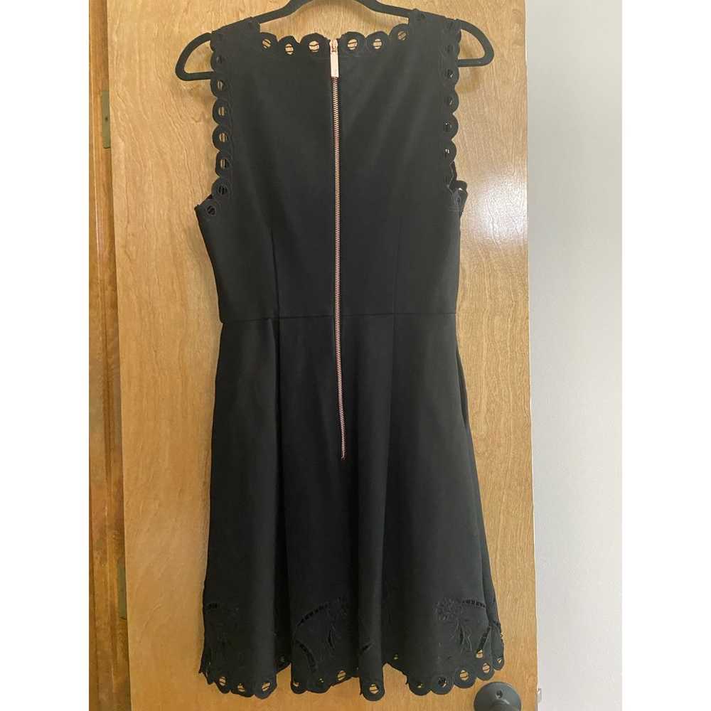 Ted Baker Emalise Embroidered Black Skater Dress … - image 5