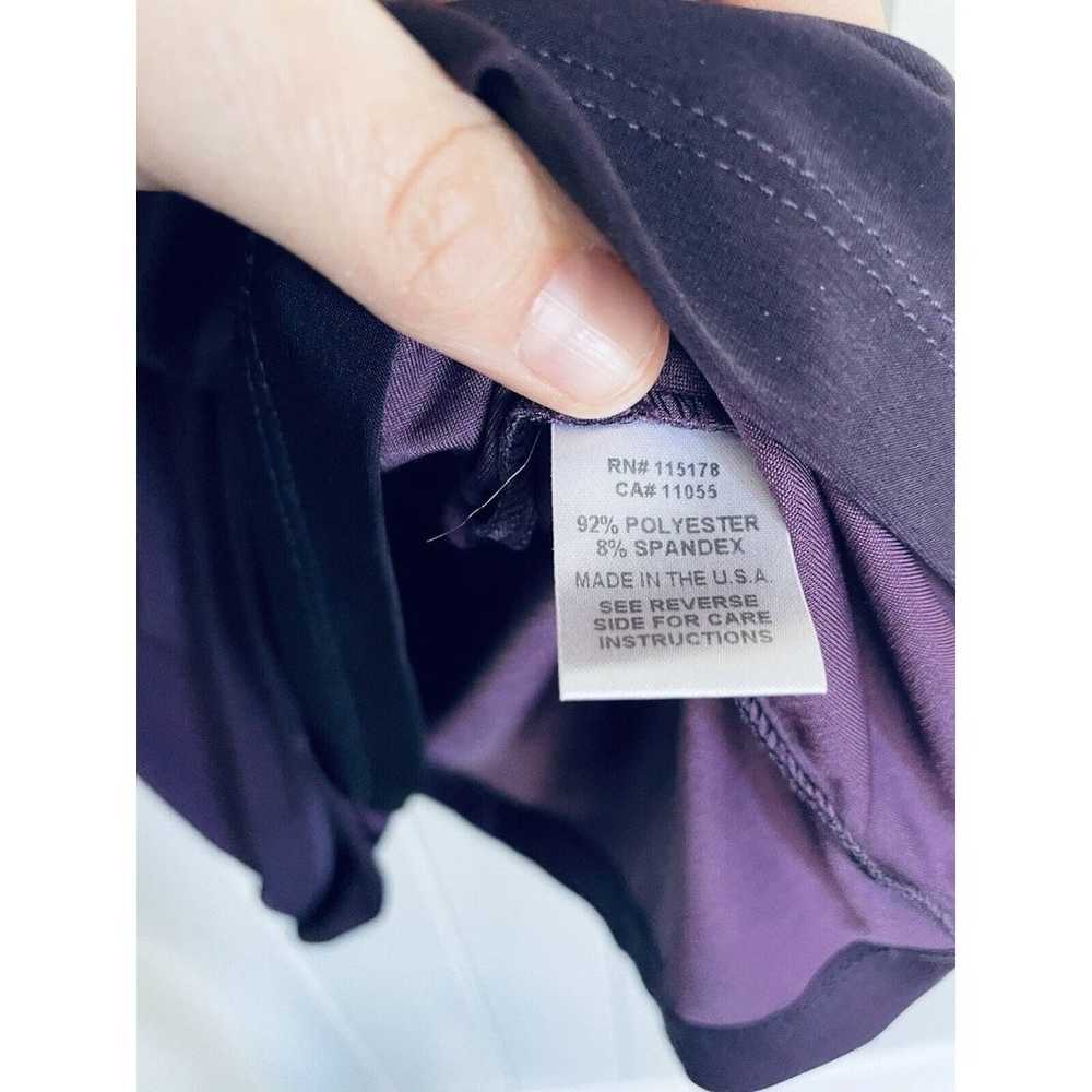 Komarov Faux Wrap Dress L Large Purple Ombre Slin… - image 4