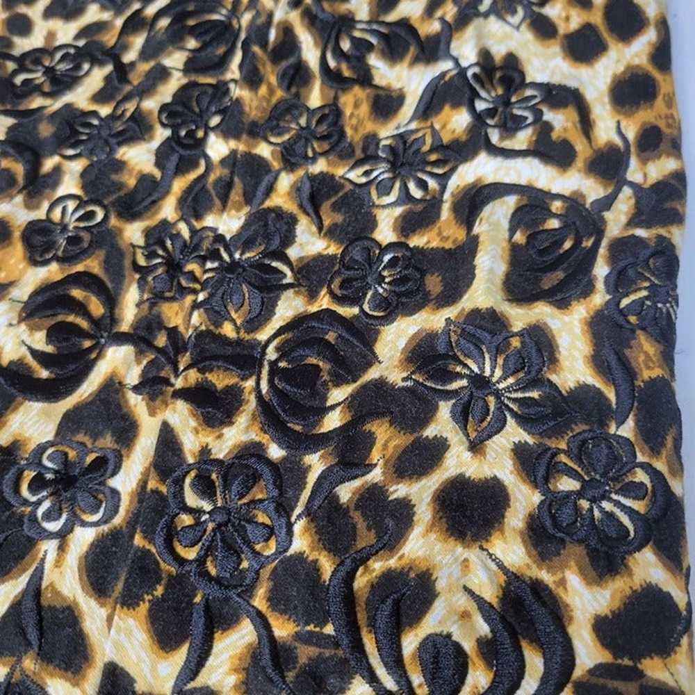 World Family Ibiza Womens M Leopard Print Embroid… - image 11