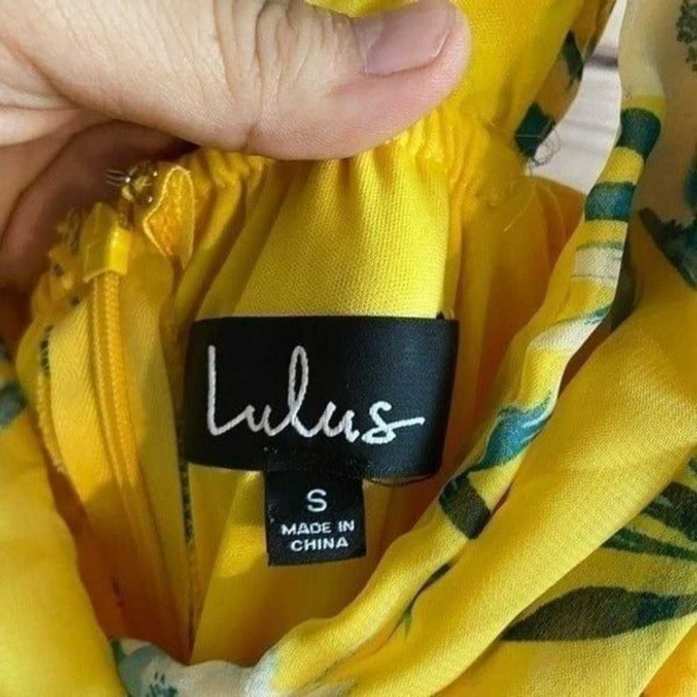 Lulu’s Yellow Floral Sleeveless Tassel Ties Summe… - image 8