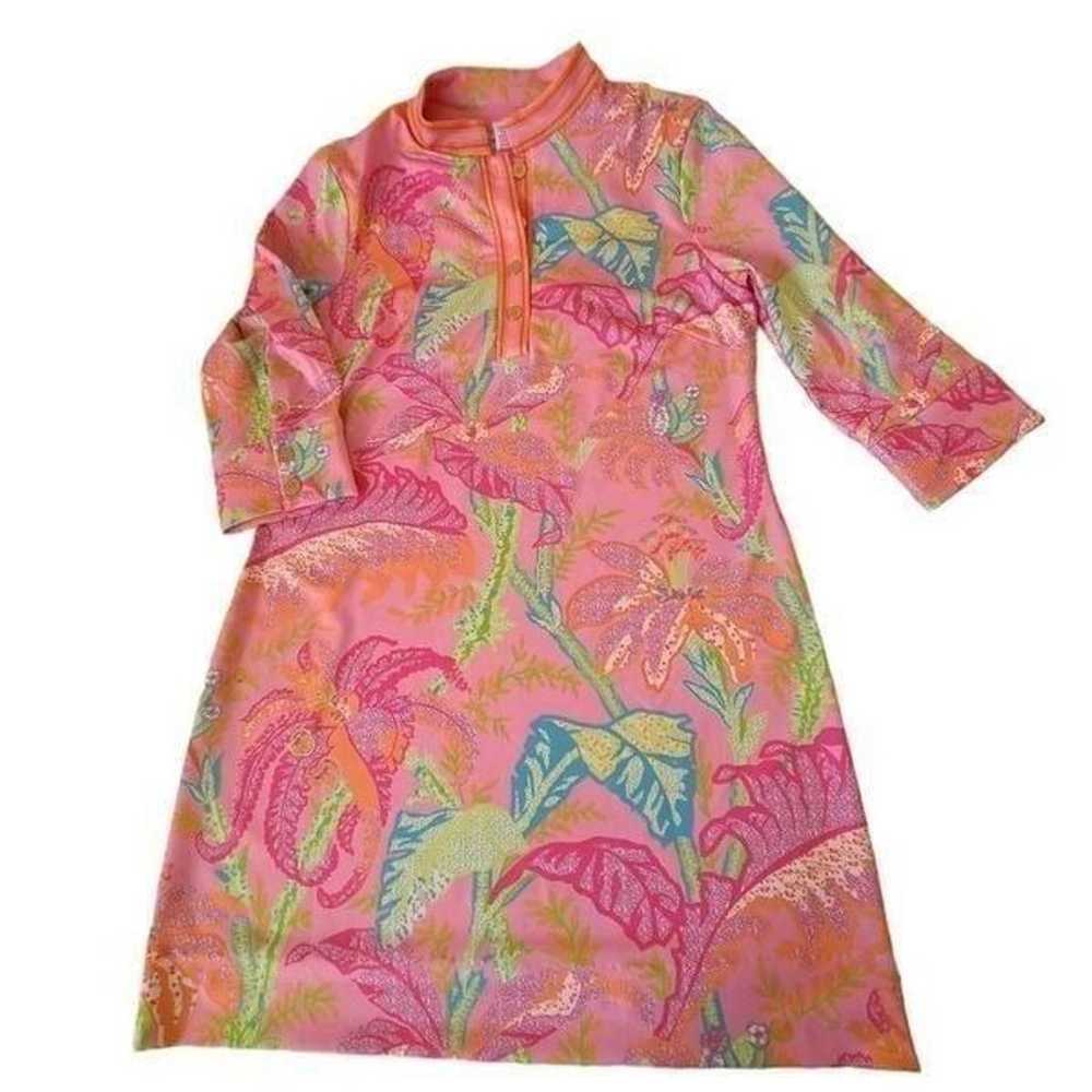 Gretchen Scott Womens Pink Tropical Palm Print Dr… - image 5