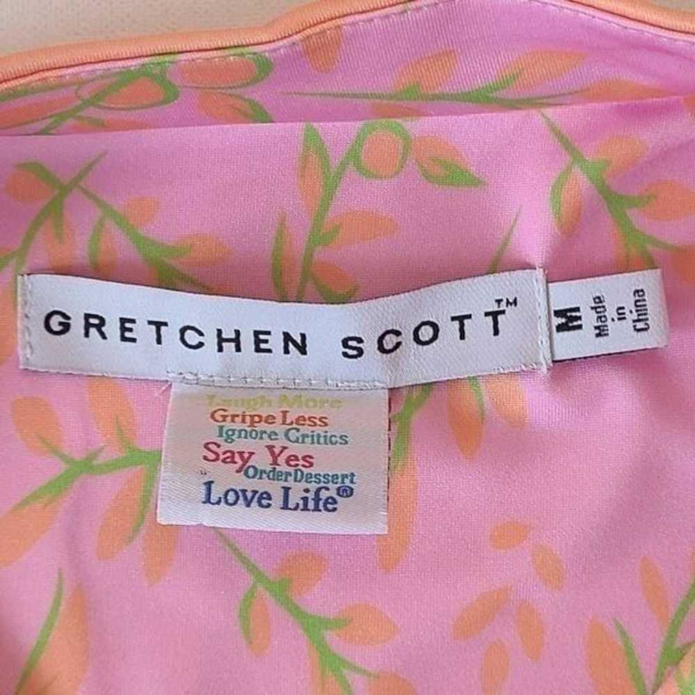 Gretchen Scott Womens Pink Tropical Palm Print Dr… - image 7