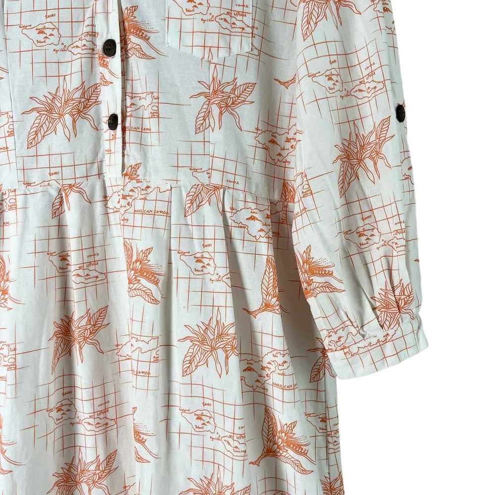 Koko Pacific Tropical Print Long Sleeve Midi Dres… - image 5