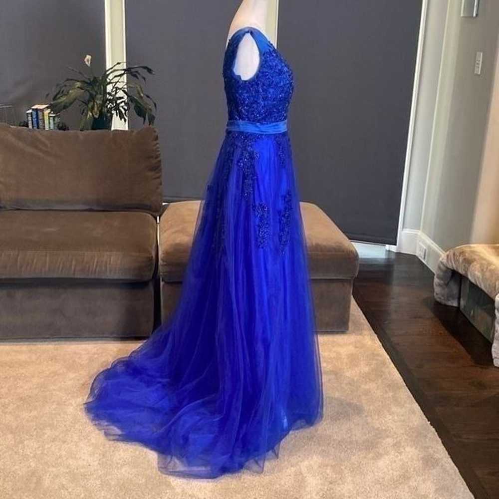 Women’s Blue Full Length Prom Party Dress with Sm… - image 8