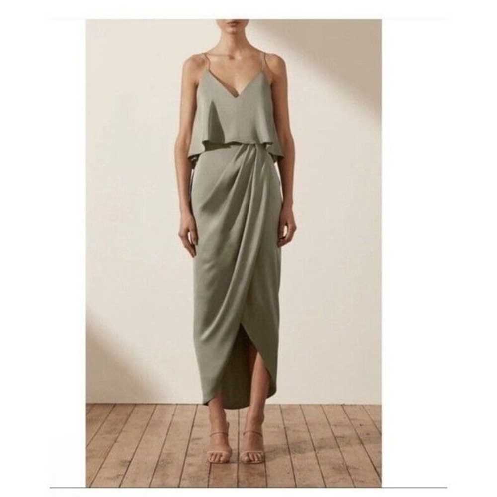 SHONA JOY Womens LUXE COCKTAIL FRILL Midi Dress S… - image 1