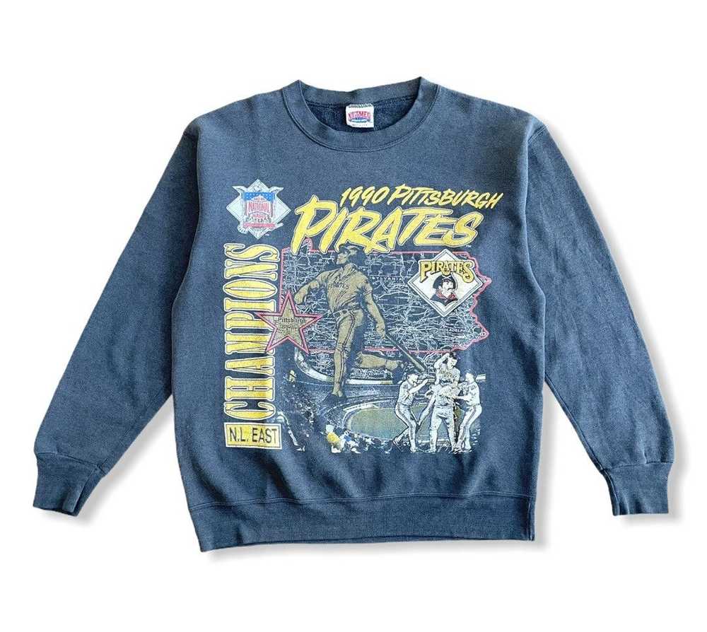 MLB × Nutmeg Mills × Vintage 1990 Pittsburg Pirat… - image 1