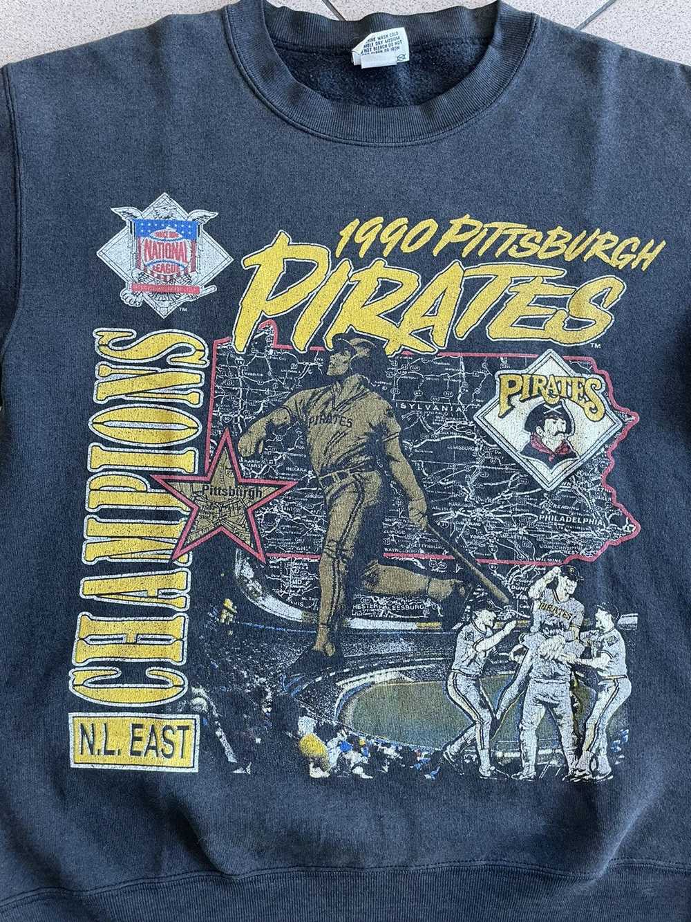 MLB × Nutmeg Mills × Vintage 1990 Pittsburg Pirat… - image 5