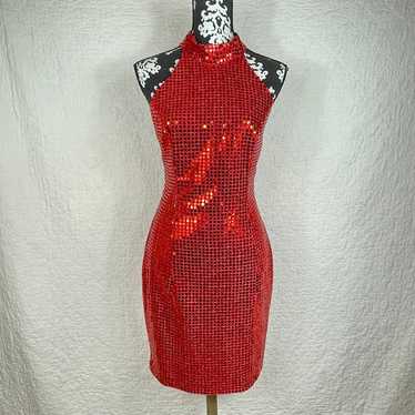 Vintage Frederick Of Hollywood Sequin Halter Body… - image 1