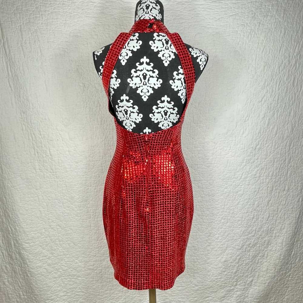 Vintage Frederick Of Hollywood Sequin Halter Body… - image 4